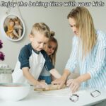 Frame Cookie Cutters 10pcs Stainless Steel Plaque Cookie Cutter Difference Shapes, DIY Fondant Cutters Tiles Metal Pancake Molds for Biscuit Wedding Baking Decorations Holiday Birthday Party - Image 6