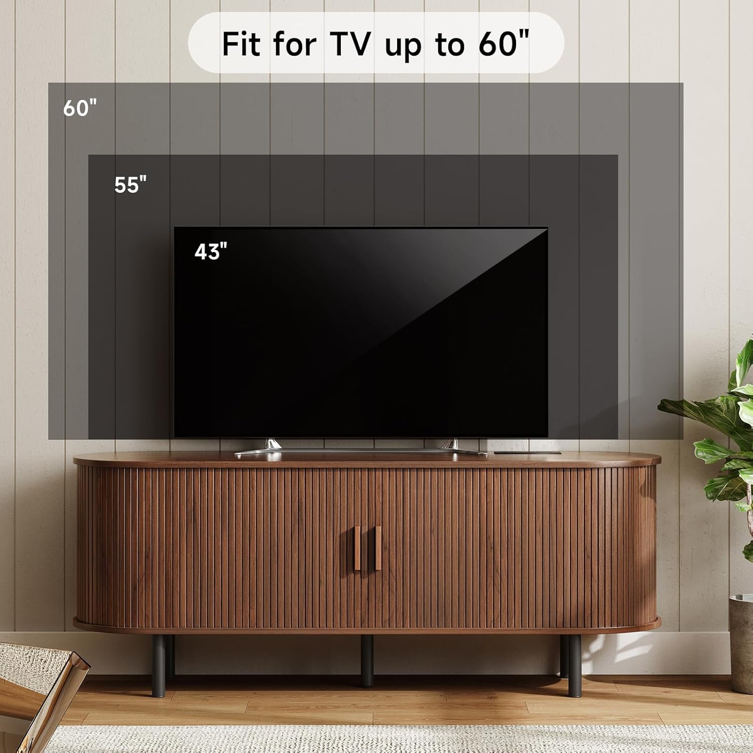 71BrmAZJIUL._AC_SL1500_.jpg ONBRILL 55" TV Stand with Power Outlet for TVs up to 60 Inch, Entertainment Center with Storage and Adjustable Shelves, Modern Media Console with Sliding Doors for Living Room, Walnut - Image 7
