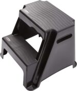 Rubbermaid 2-Step Molded Plastic Step Stool, Lightweight with Slip Resistant Treads and Non-Slip Feet, Black (Amazon Exclusive) - Image 4