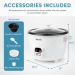 AROMA® 20-Cup (Cooked) One-Touch Rice Cooker and Food Steamer with Auto-Warm | 10 cups uncooked, 20 cups cooked (ARC-390NGP) - Image 5