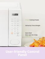 COMFEE CMO-C20M1WH Retro Microwave with 11 power levels, Fast Multi-stage Cooking, Turntable Reset Function Kitchen Timer, Speedy Cooking, Weight/Time Defrost, Memory function, Children Lock, 700W - Image 4