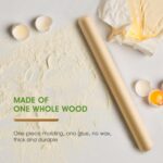 11.5-inch Wooden Rolling Pin for Baking, French Wood Rolling Pin Wood Kitchen Dough Roller for Fondant, Pizza, Pie, Cookie and Pastry - Image 5