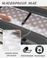 BEKA Diaper Changing Station, Portable Changing Table for Baby, Waterproof, Folding Portable Changing Station, Adjustable Height w/Organizer, Mobile Nursery Diaper Changing Table for Baby, Newborn - Image 4