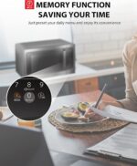 TOSHIBA ML-EM45P(BS) Countertop Microwave Oven with Smart Sensor and Position Memory Turntable, Function, 1.6 Cu.ft 13.6" Removable Black Stainless Steel, 1200W - Image 6