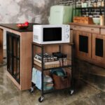 LIANTRAL 3 Tier Rolling Cart, Brown Kitchen Carts on Wheels with Storage, Multifunctional Utility Cart for Kitchen, Bathroom, Living Room, Bar, Office - Image 4