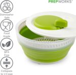 PrepWorks 3 Qt Collapsible Salad Spinner – Space-Saving, Easy-to-Use, BPA-Free, for Quick Salad Washing & Drying, Dishwasher Safe - Image 4