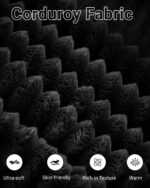 105 Inch Cloud Sectional Couch,Modern Modular Sectional Sofa with Deep Seat,Corduroy Boneless Couches with L-Shape Chaise for Living Room Bedroom,No Assembly Required (Black, Left Facing Chaise) - Image 8