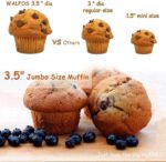 Walfos Silicone Texas Muffin Pan Set- 6 Cup Jumbo Silicone Cupcake Pan, Non-Stick, Just PoP Out! Perfect for Egg Muffin, Big Cupcake - BPA Free and Dishwasher Safe, Set of 2 - Image 6