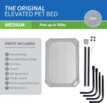 Coolaroo Original Elevated Dog Bed - Breathable Off-The-Ground Pet Bed with Cooling Fabric, Joint Relief & Moisture-Resistant Fabric, 100% Recyclable, Easy Clean, Grey, Medium - Image 6