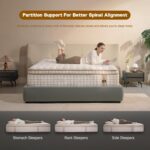 Full Size Mattress,12 Inch Hybrid Full Mattress in a Box with Memory Foam and Pocket Spring for Pressure Relief & Comfort Sleep & Zoned Support, Medium Firm,CertiPUR-US - Image 6