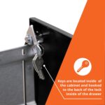 LYS SOHO Box/File/File 3-Drawer Mobile File Cabinet, Black - Image 12