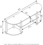 Furinno Turn-S-Tube Wide TV Entertainment Center, Espresso/Black - Image 3