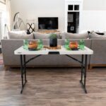 LIFETIME 80387 4-Foot Commercial Adjustable Folding Table, Almond - Image 3