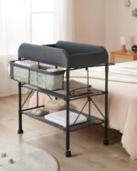 BEKA Diaper Changing Station, Portable Changing Table for Baby, Waterproof, Folding Portable Changing Station, Adjustable Height w/Organizer, Mobile Nursery Diaper Changing Table for Baby, Newborn - Image 7