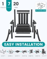 SERWALL Oversized Outdoor Rocking Chair Set of 2, HDPE Rocker for Adults, Patio Rocking Chairs for Porch, Black - Image 8