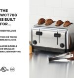 Waring (WCT708) Four-Compartment Pop-Up Toaster, Silver - Image 3