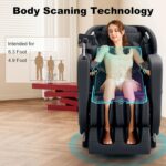4D Massage Chair Full Body|Zero Gravity Shiatsu Massage Chairs Recliner with Heated SL Track Bluetooth Speaker Airbag Yoga Stretch, Foot Roller (Black) - Image 10
