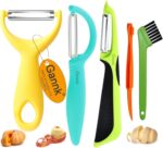 GANNK Vegetable Potato Peelers for Kitchen, Y Peeler for Apple Fruit Carrot Zucchini Cucumber Potatoes, Good Grip Veggie Peeler Makes Peeling Very Easy - Image 2