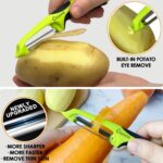 GANNK Vegetable Potato Peelers for Kitchen, Y Peeler for Apple Fruit Carrot Zucchini Cucumber Potatoes, Good Grip Veggie Peeler Makes Peeling Very Easy - Image 5