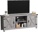 YESHOMY Modern Farmhouse TV Stand with Two Barn Doors and Storage Cabinets for Televisions up to 65+ Inch, Entertainment Center Console Table, Media Furniture for Living Room, 58 Inch, Gray Wash - Image 8