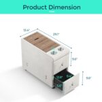 LINSY HOME Modular Sectional Couches, 115" U Shaped Cloud Sofa with Versatile Console, Chenille 4-Seat Sofa Set for Living Room, Apartment, Office, Beige - Image 4