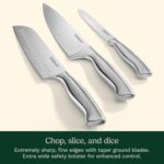 Cuisinart Stainless Steel Hollow Handle 15-Piece Cutlery Block Set, Kitchen Knife Set with Steel Blades for Precise Cutting, Durable Knives with Ergonomic Handles, C77SS-15PK - Image 4