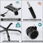 TRALT Office Chair Ergonomic Desk Chair, 330 LBS Home Mesh Office Desk Chairs with Wheels, Comfortable Gaming Chair, High Back Office Chair for Long Hours (Black) - Image 8