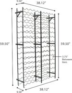 Sorbus Wine Rack Freestanding Floor - Wine Bottle Holder Holds 150 Bottles of Wine - 150 Bottle Capacity Wine Storage for Any Bar, Wine Cellar, Kitchen, Dining Room - Image 8