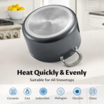 8 Quart Pot with Lid, BEZIA Ceramic Nonstick Stock Pot with Lid, Induction Ready, Large Cooking Pot with Silicone Handle, Compatible with All Cooktops, Dishwasher Safe - Image 5