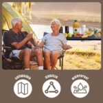 Folding Table 4 Foot Portable Folding Tables Heavy Duty Fold-in-Half Utility Table Small Indoor Outdoor Folding Square Card Table w/Handle for Picnic, Party, Camping (Black) - Image 5