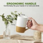 Large Ceramic Coffee Mug Set of 4, 16 oz Tea Cups with Handle, Porcelain Mug for Latte, Hot Tea, Cappuccino, Milk, Cocoa, Microwave & Dishwasher Safe Cups for Men Women Mug Lovers, Housewarming Gift - Image 3