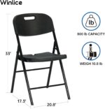 100 Pack Thicker 800 LBS Black Folding Chairs, Commercial Grade Folding Chair, Foldable Chairs for Events - Image 4