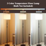 PARTPHONER Floor Lamp for Living Room Bedroom, 65’’ Modern Tall Lamp Simple Design Standing Lamps | 3 Color Temperature Rotary Switch Floor Lamp Suitable for Bedroom, Study Room, Office - Image 3