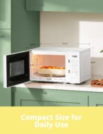 COMFEE CMO-C20M1WH Retro Microwave with 11 power levels, Fast Multi-stage Cooking, Turntable Reset Function Kitchen Timer, Speedy Cooking, Weight/Time Defrost, Memory function, Children Lock, 700W - Image 5