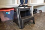 Rubbermaid 2-Step Molded Plastic Step Stool, Lightweight with Slip Resistant Treads and Non-Slip Feet, Black (Amazon Exclusive) - Image 8