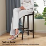 Furologee Adjustable Barstools, Bar Stools Set of 2, 24" Counter Height Stools, Modern Bar Stool with Footrest, Bar Chairs for Bar, Kitchen lsland, Dining Room, Black - Image 6