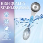 Magnetic Measuring Spoons Set of 8 with Leveler, Stainless Steel Metal Measuring Spoon, Dual Sided for Measuring Dry and Liquid Ingredients, Teaspoon Tablespoon Measure Spoons (Multicolor) - Image 3
