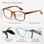 CCVOO Reading Glasses for Women, Eyeglasses, Blue Light Readers for Women, Computer Eye Glasses, Cheaters - Image 6