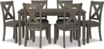 Signature Design by Ashley Caitbrook Rustic 7 Piece Dining Set, Include Table and 6 Chairs, Gray - Image 2