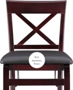 Linon Triena X Back Folding Counter Stool, Brown - Image 7