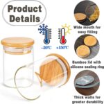 12 Pcs Glass Spice Jars with Bamboo Airtight Lids and 191 Labels - 8.5oz Small Food Storage Containers for Kitchen, Seasoning, Coffee, Herb - Spoon and Marker Included - Image 5