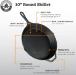 Backcountry Iron 12 Inch Round Large Pre-Seasoned Cast Iron Skillet - Image 5