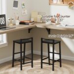 Furologee Adjustable Barstools, Bar Stools Set of 2, 24" Counter Height Stools, Modern Bar Stool with Footrest, Bar Chairs for Bar, Kitchen lsland, Dining Room, Black - Image 5