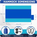 Camping Hammock Lightweight, Portable Hammocks Parachute Hammock with Two Tree Straps, Single or Double Travel Swing Nylon Camp Hammocks, Outdoor Essentials for Beach Backpacking Hiking, Blue - Image 3