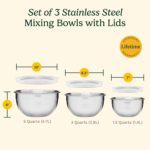 Cuisinart Mixing Bowl Set, Stainless Steel, 3-Piece, CTG-00-SMB - Image 7
