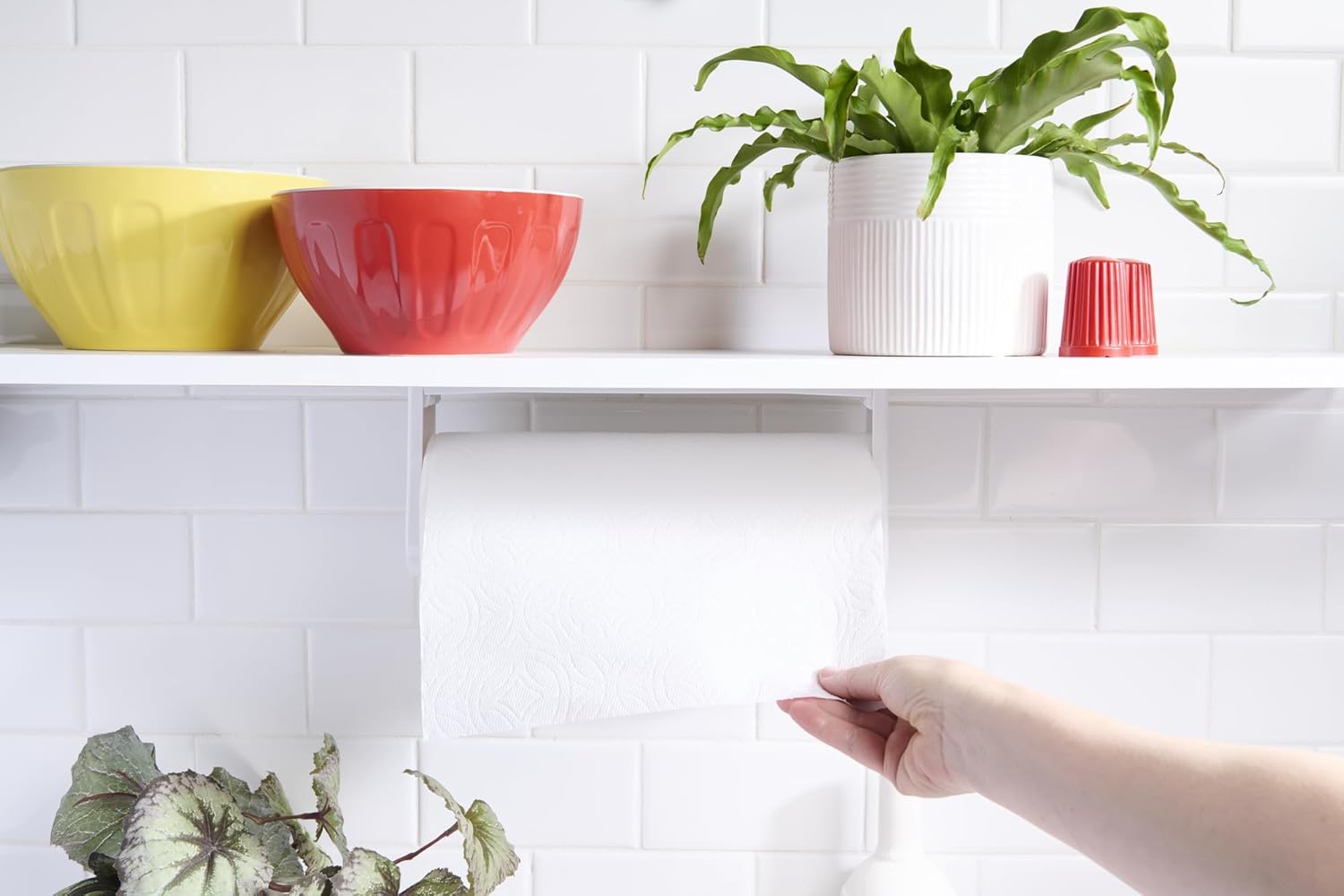 71uW4TaFzwL._AC_SL1500_.jpg BRADSHAW INTERNATIONAL 21984 White Paper Towel Holder - Image 7