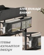 BEKA Diaper Changing Station, Portable Changing Table for Baby, Waterproof, Folding Portable Changing Station, Adjustable Height w/Organizer, Mobile Nursery Diaper Changing Table for Baby, Newborn - Image 5