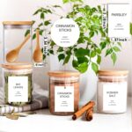 12 Pcs Glass Spice Jars with Bamboo Airtight Lids and 191 Labels - 8.5oz Small Food Storage Containers for Kitchen, Seasoning, Coffee, Herb - Spoon and Marker Included - Image 6