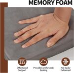 SINOSSO Kitchen Magnetic Metal Chair Cushions Set of 2, 14" Luxury Velvet Memory Foam Seat Pads for Cafe Stackable Chair (U-Shape, Black, 2) - Image 6