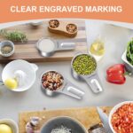 Measuring Cups and Spoons Set of 20, 7 Stainless Steel Nesting Measuring Cups & 7 Spoons, 1 + Leveler & 5 Mini Measuring Spoons for Cooking & Baking - Image 6